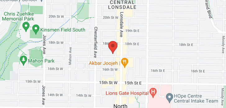 map of 301 120 W 17TH STREET